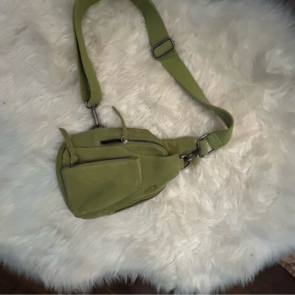 Free People Olive Green Crossbody Bag